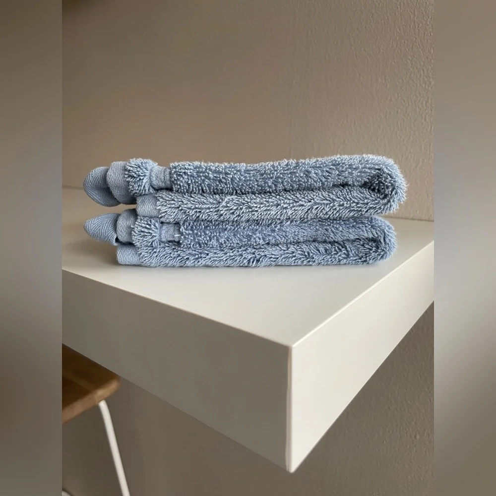 Soft Blue Washcloths